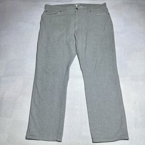 Peter Millar Flannel 5 Pocket Pants Mens 38x29 Gray Charcoal Stretch Casual